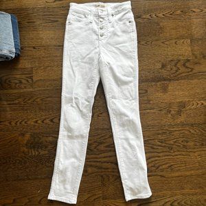 Madewell white jeans- 10'' High rise skinny crop